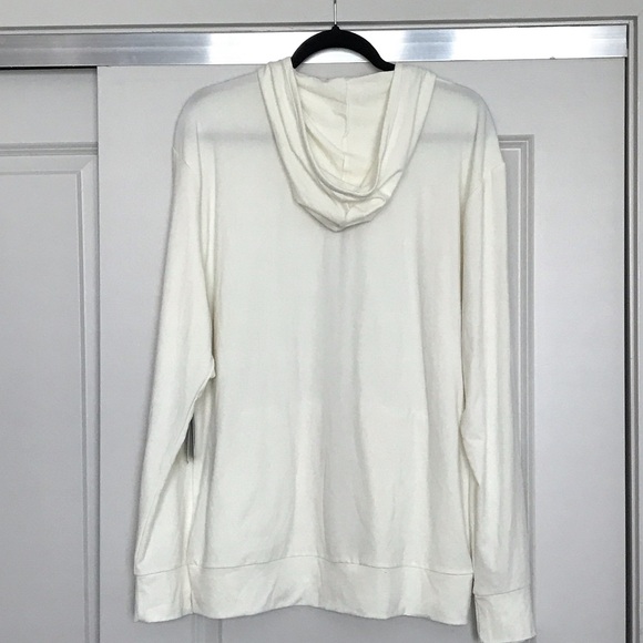 Men's Cream Zip-Up Hoodie NWT - Picture 4 of 5